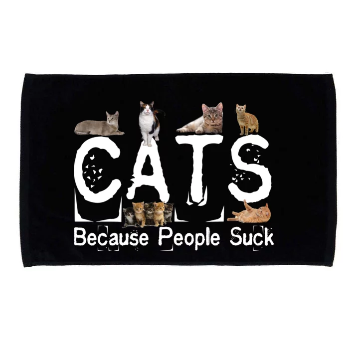 Cats Because People Suck Microfiber Hand Towel