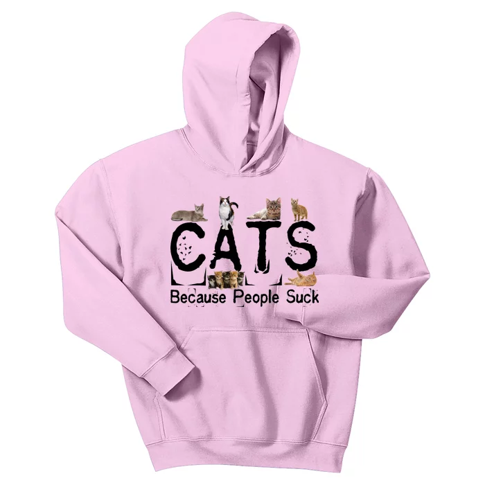 Cats Because People Suck Kids Hoodie