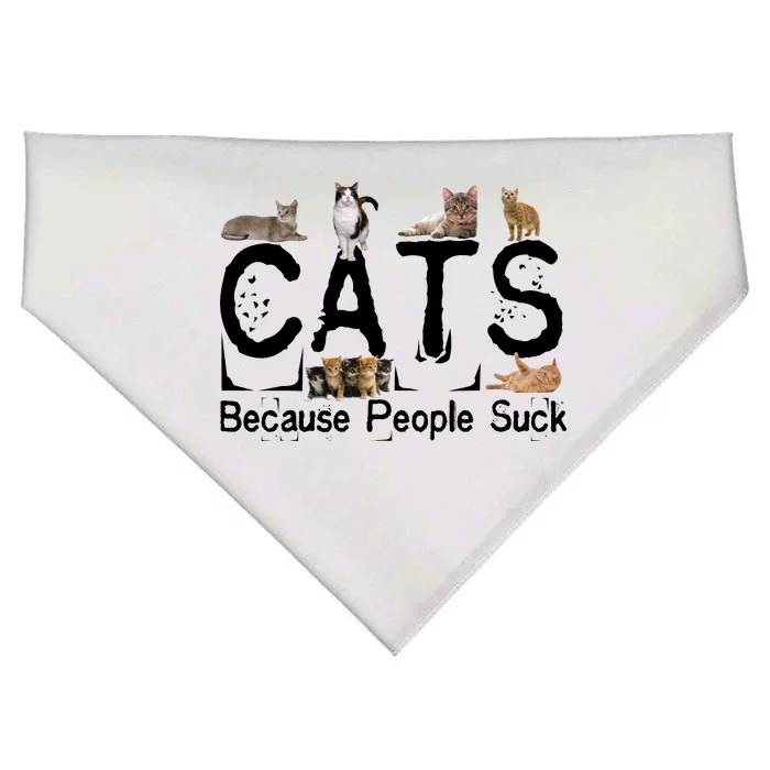 Cats Because People Suck USA-Made Doggie Bandana