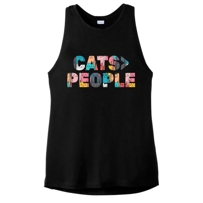 Cats Greater Than People Ladies Tri-Blend Wicking Tank