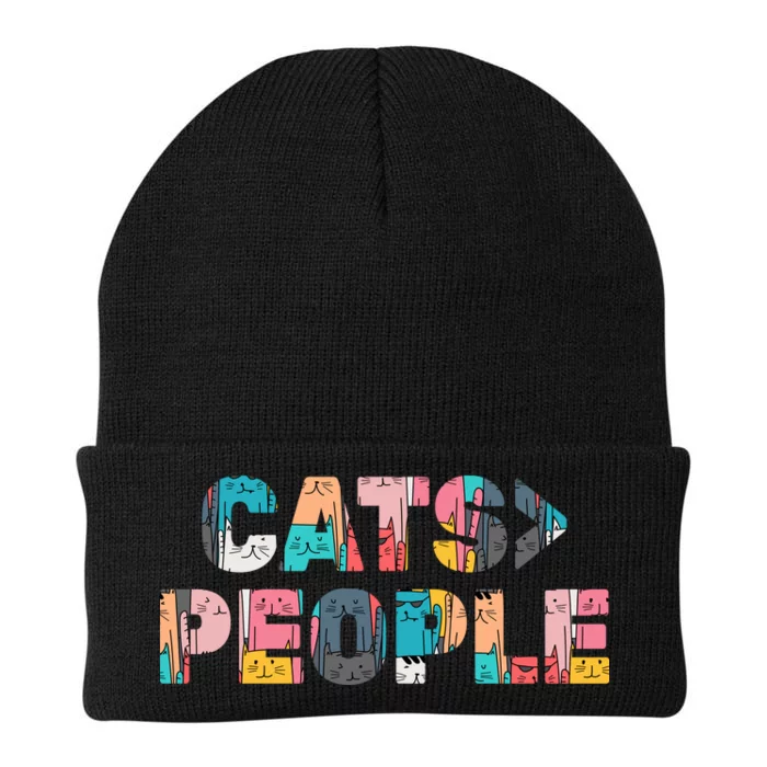 Cats Greater Than People Knit Cap Winter Beanie