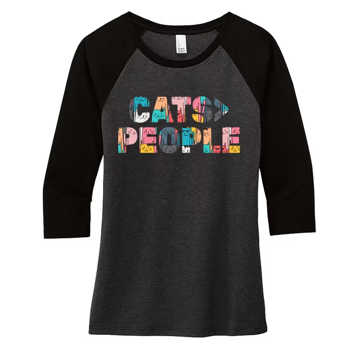 Cats Greater Than People Women's Tri-Blend 3/4-Sleeve Raglan Shirt