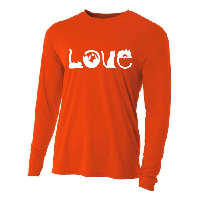 Cats Love Logo Cooling Performance Long Sleeve Crew