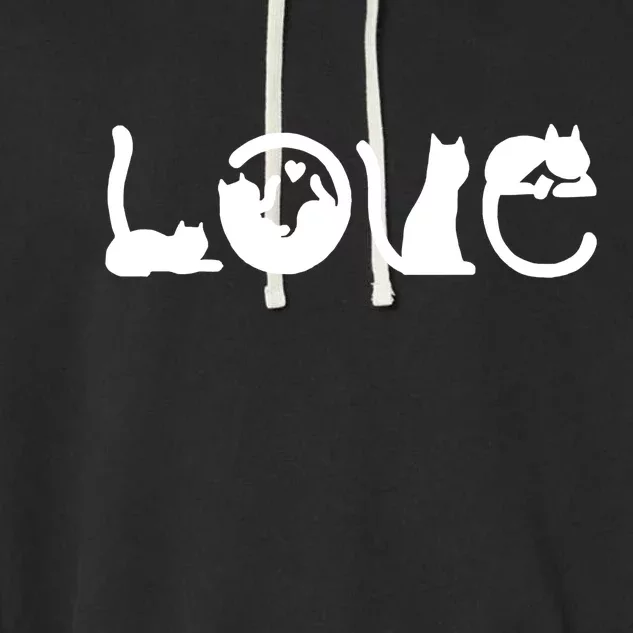 Cats Love Logo Garment-Dyed Fleece Hoodie