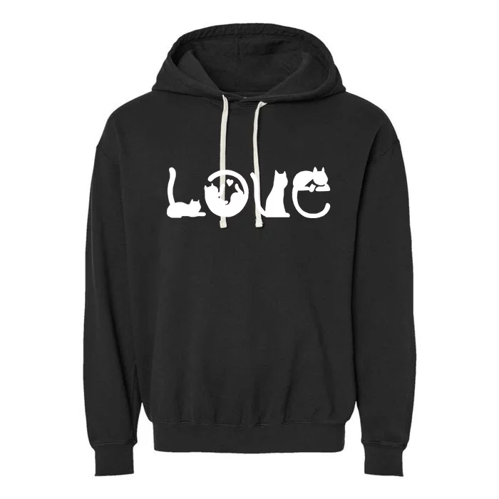 Cats Love Logo Garment-Dyed Fleece Hoodie