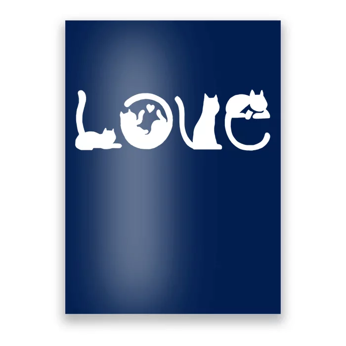 Cats Love Logo Poster