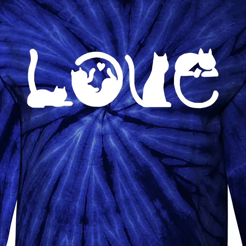 Cats Love Logo Tie-Dye Long Sleeve Shirt