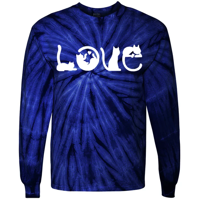 Cats Love Logo Tie-Dye Long Sleeve Shirt