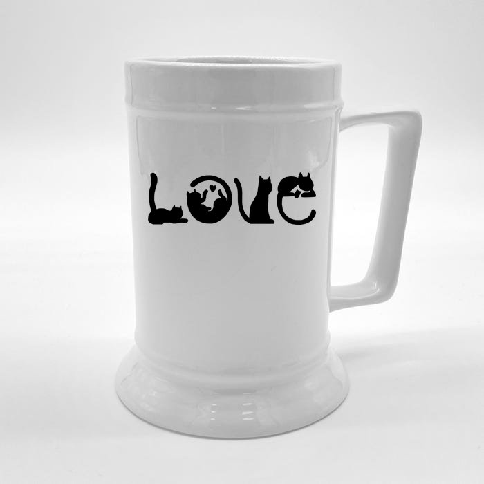 Cats Love Logo Front & Back Beer Stein