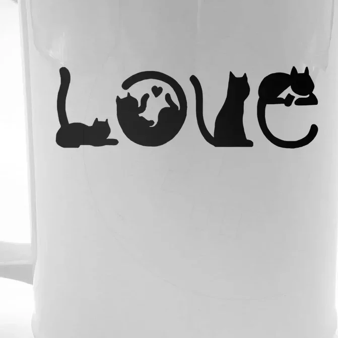 Cats Love Logo Front & Back Beer Stein