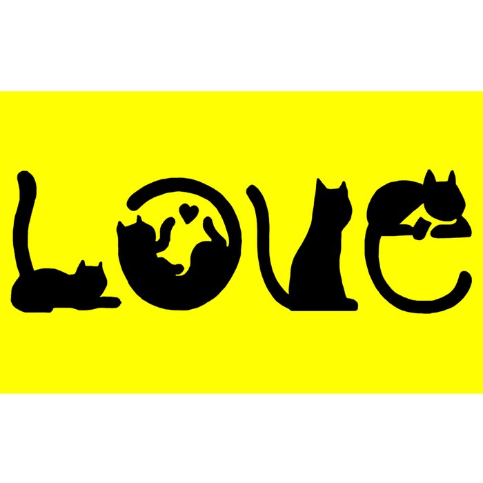 Cats Love Logo Bumper Sticker