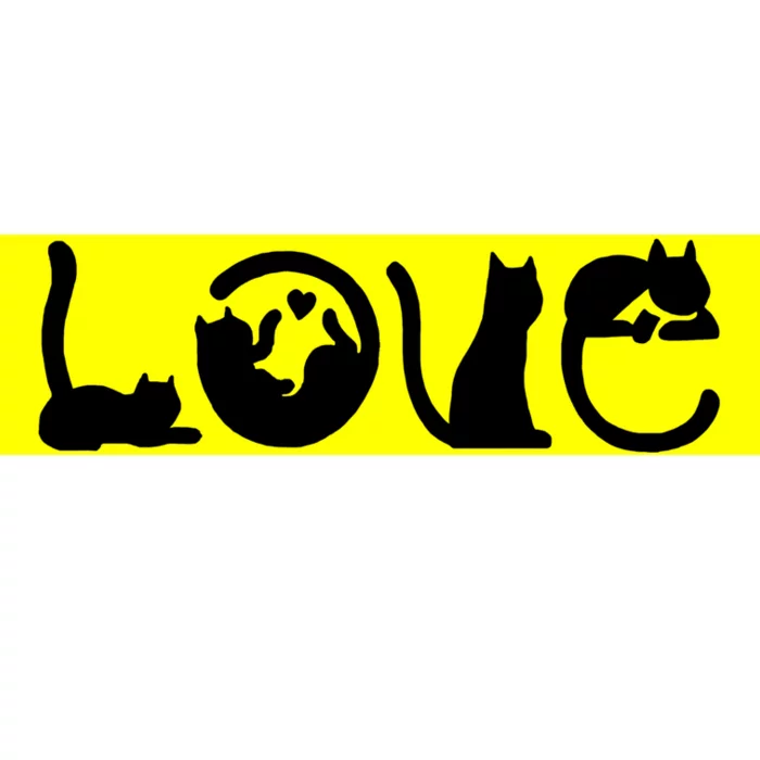 Cats Love Logo Bumper Sticker