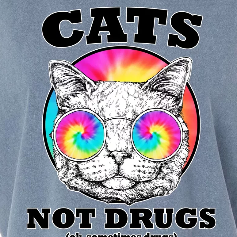 Cats Not Drugs Ok Sometimes Drugs Garment-Dyed Women's Muscle Tee