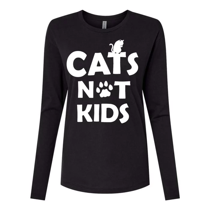 Cats Not Kids Womens Cotton Relaxed Long Sleeve T-Shirt