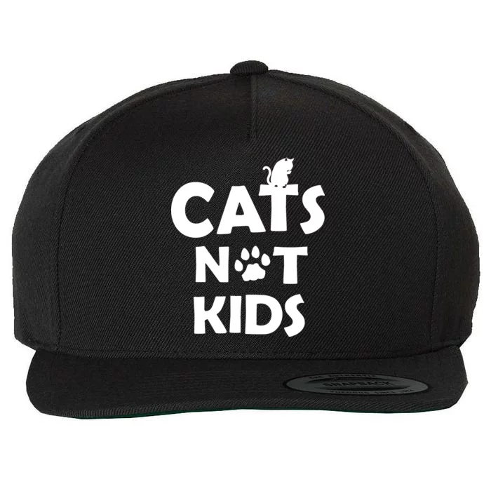 Cats Not Kids Wool Snapback Cap