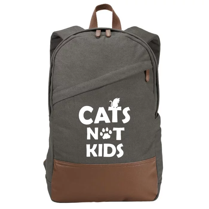 Cats Not Kids Cotton Canvas Backpack