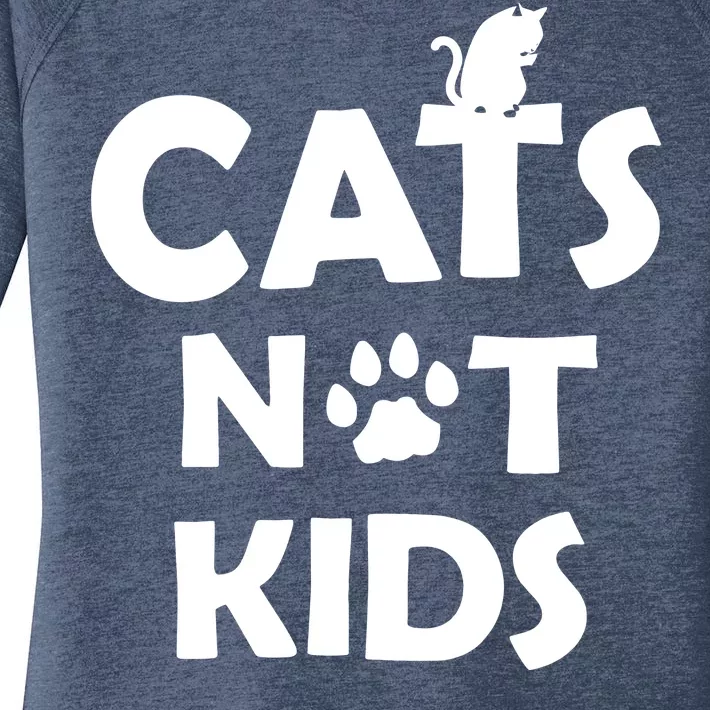 Cats Not Kids Women's Perfect Tri Tunic Long Sleeve Shirt