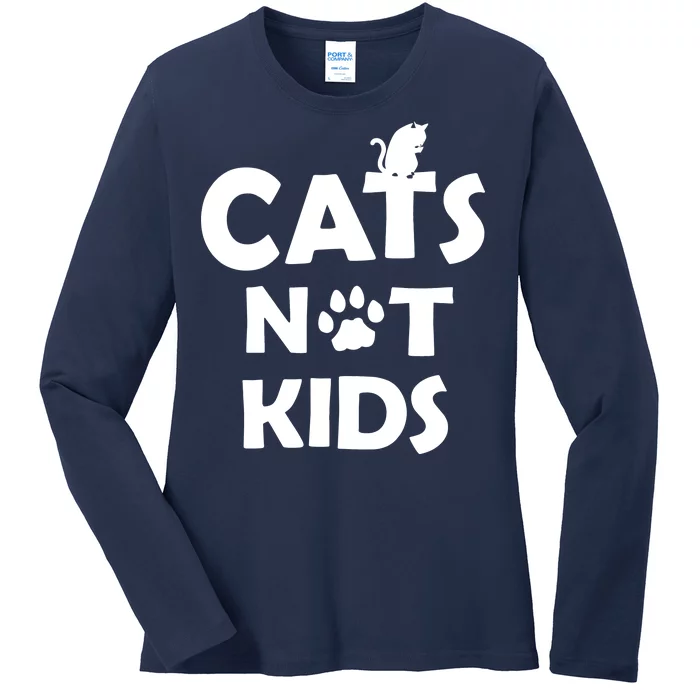 Cats Not Kids Ladies Long Sleeve Shirt