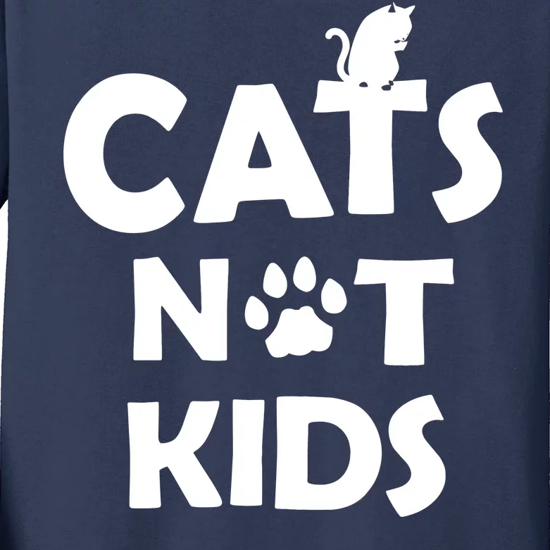 Cats Not Kids Kids Long Sleeve Shirt