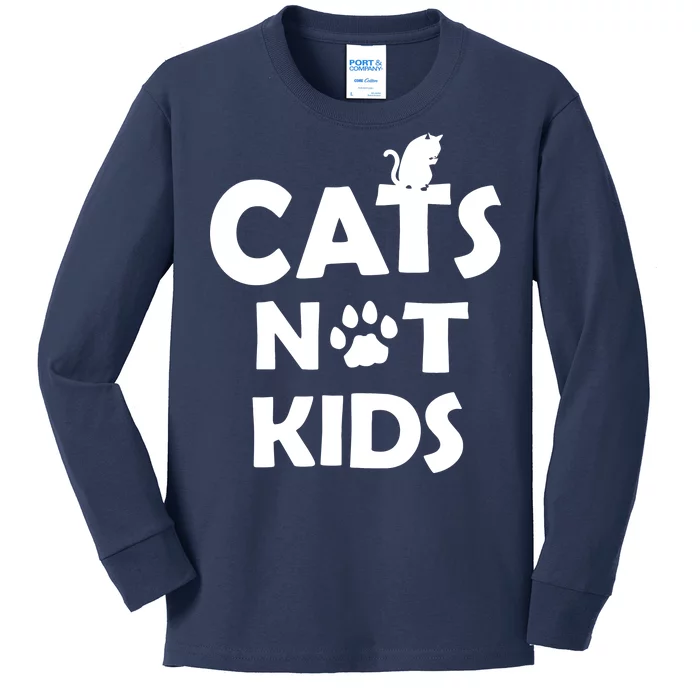 Cats Not Kids Kids Long Sleeve Shirt