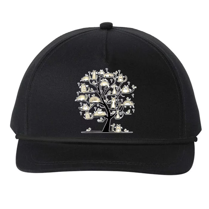 Cats On Trees Snapback Five-Panel Rope Hat