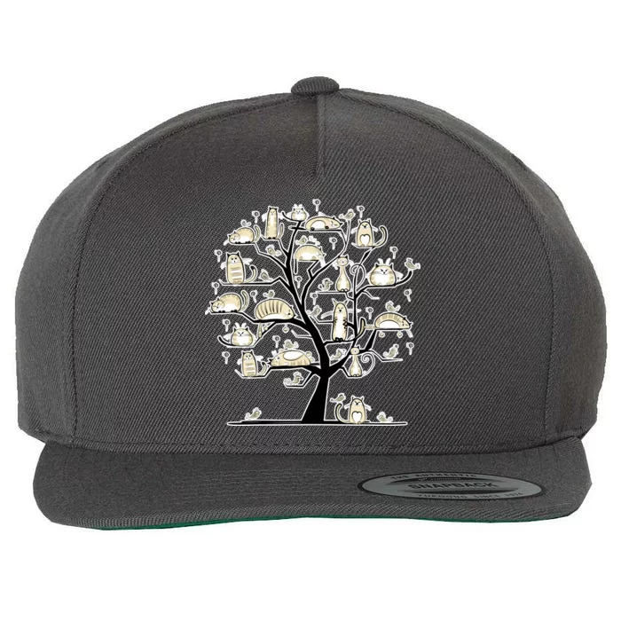 Cats On Trees Wool Snapback Cap