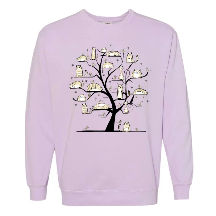 Cats On Trees Garment-Dyed Sweatshirt