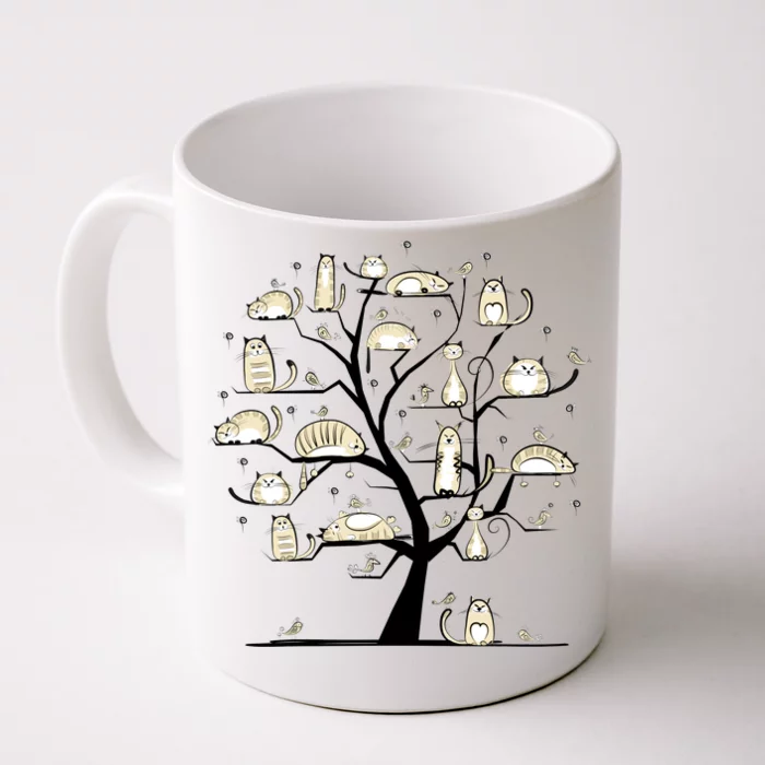 Cats On Trees Front & Back Coffee Mug