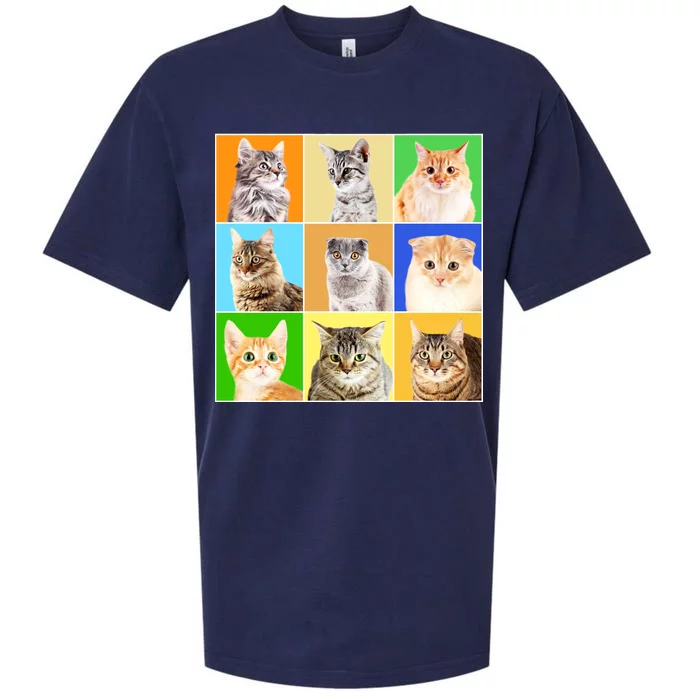 Cats Photo Portraits Collage Sueded Cloud Jersey T-Shirt