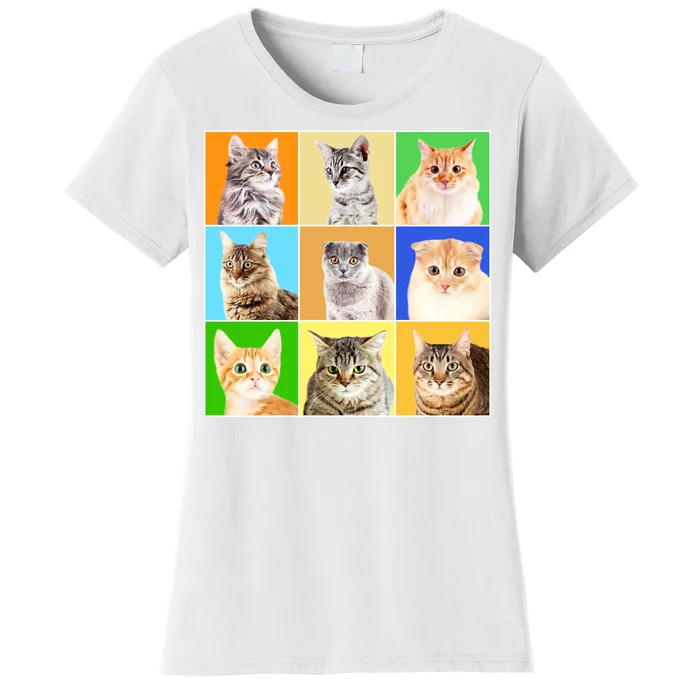 Cats Photo Portraits Collage Women's T-Shirt