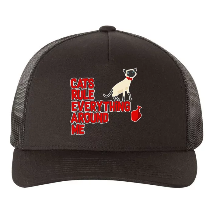 Cats Rule Everything Around Me Yupoong Adult 5-Panel Trucker Hat