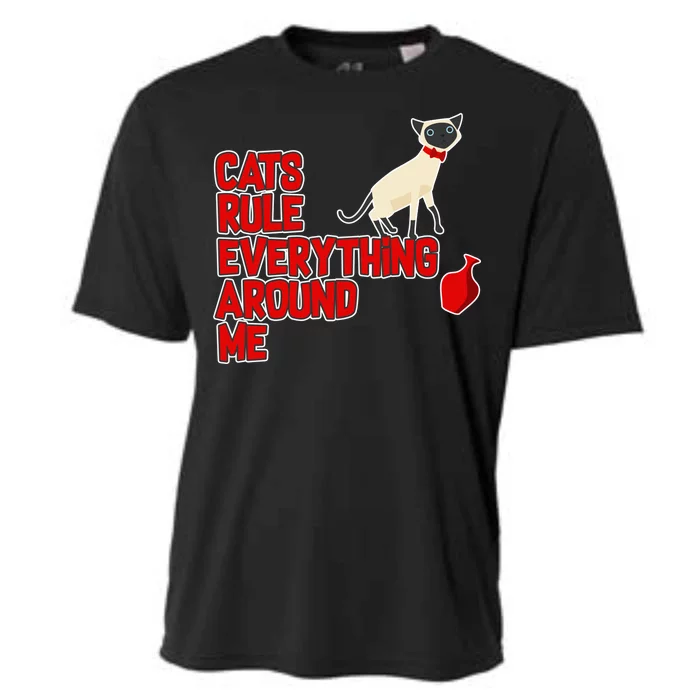 Cats Rule Everything Around Me Cooling Performance Crew T-Shirt