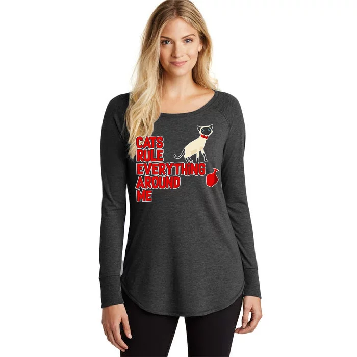 Cats Rule Everything Around Me Women's Perfect Tri Tunic Long Sleeve Shirt