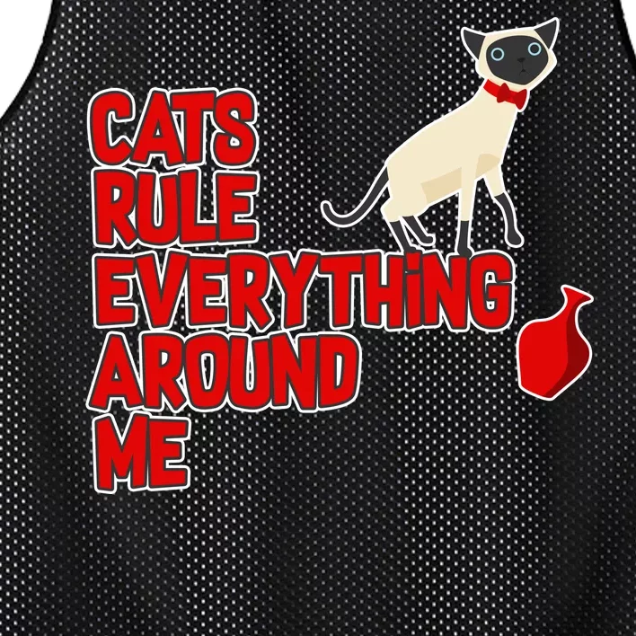 Cats Rule Everything Around Me Mesh Reversible Basketball Jersey Tank