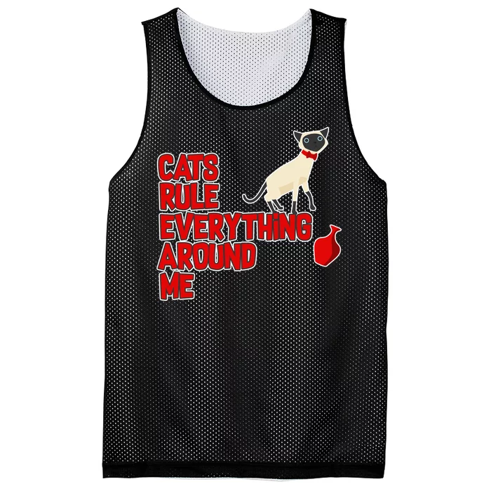 Cats Rule Everything Around Me Mesh Reversible Basketball Jersey Tank