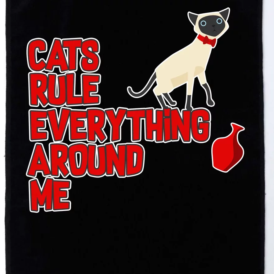 Cats Rule Everything Around Me Platinum Collection Golf Towel