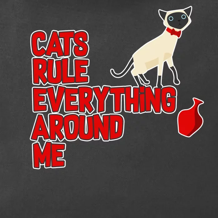 Cats Rule Everything Around Me Zip Tote Bag