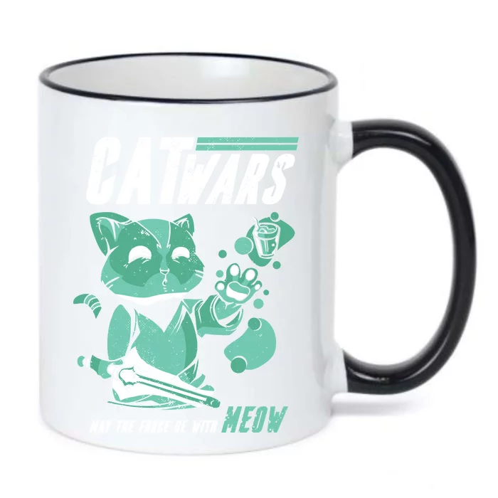 CatWars Funny Cat War Spoof Black Color Changing Mug