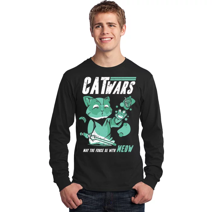 CatWars Funny Cat War Spoof Long Sleeve Shirt