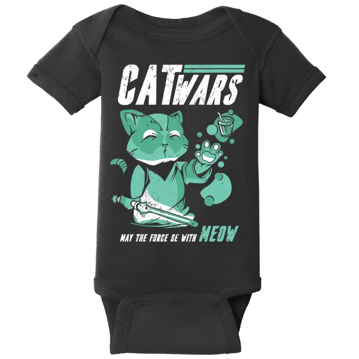 CatWars Funny Cat War Spoof Baby Bodysuit