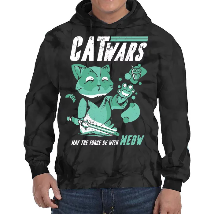 CatWars Funny Cat War Spoof Tie Dye Hoodie