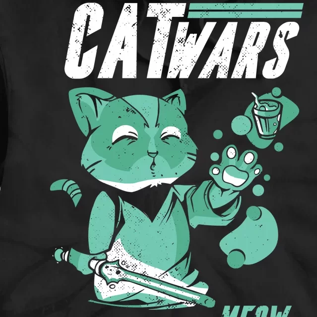 CatWars Funny Cat War Spoof Tie Dye Hoodie