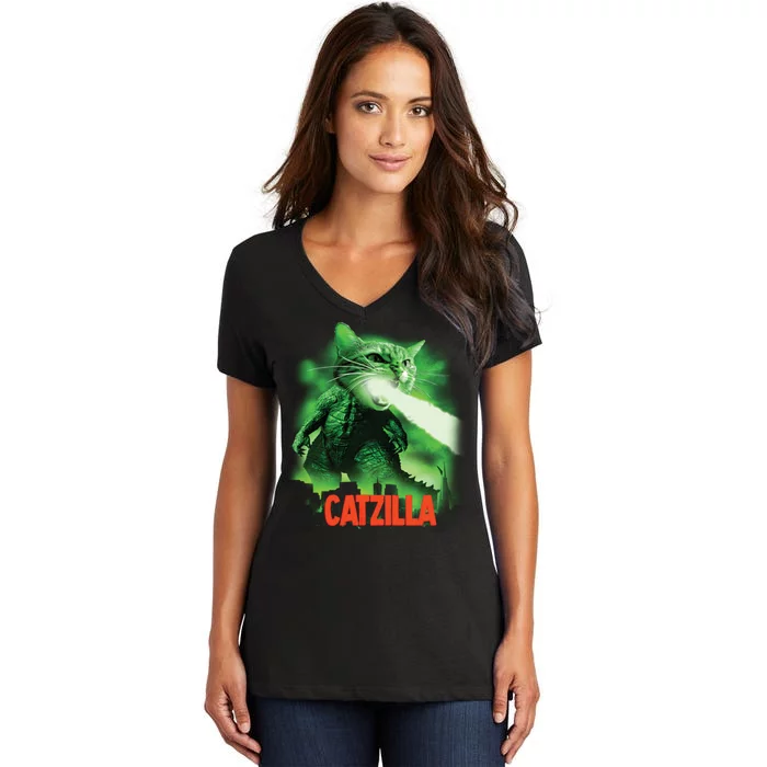 CATZILLA Women's V-Neck T-Shirt