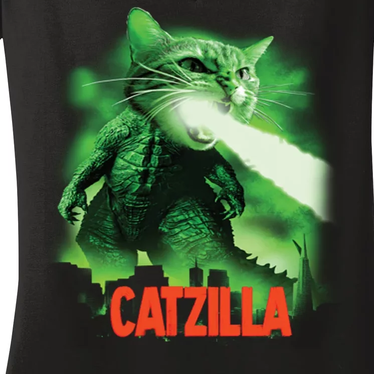 CATZILLA Women's V-Neck T-Shirt