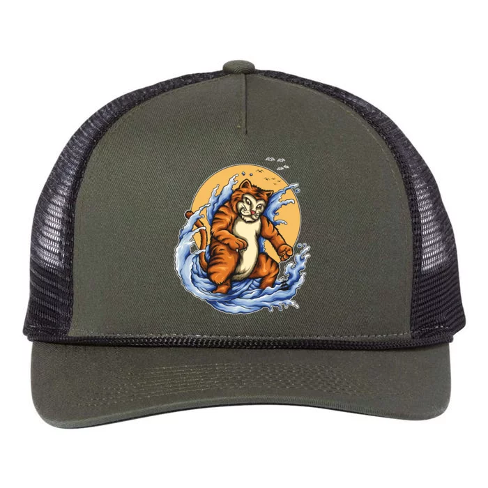 Catzilla Great Wave Retro Rope Trucker Hat Cap