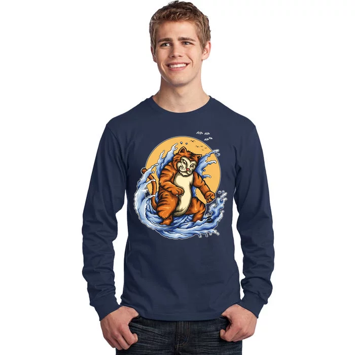 Catzilla Great Wave Tall Long Sleeve T-Shirt