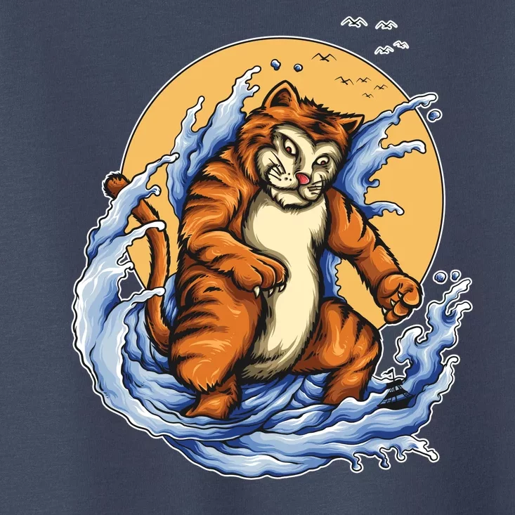 Catzilla Great Wave Toddler T-Shirt