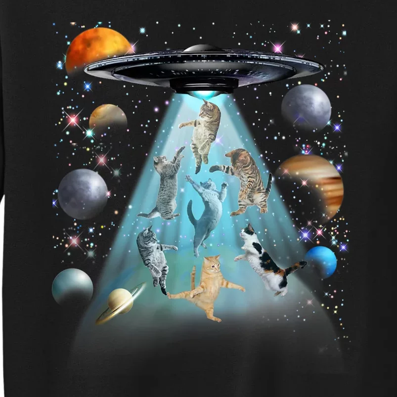 Cat Alien Ufo Space Cat Galaxy Cat Funny For Cat Dad Cat Mom Cat Lover Sweatshirt