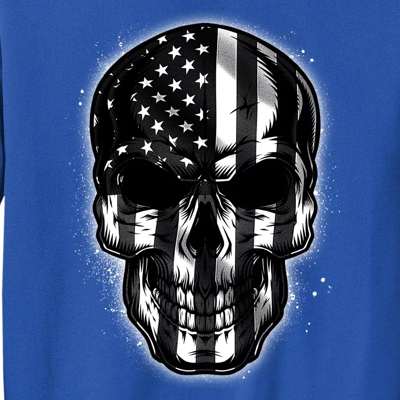 Cool American USA Flag Grunge Skull Sweatshirt