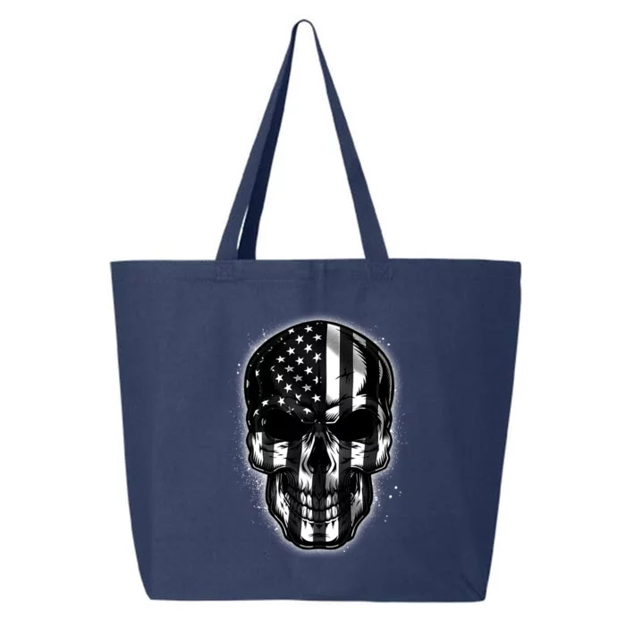 Cool American USA Flag Grunge Skull 25L Jumbo Tote